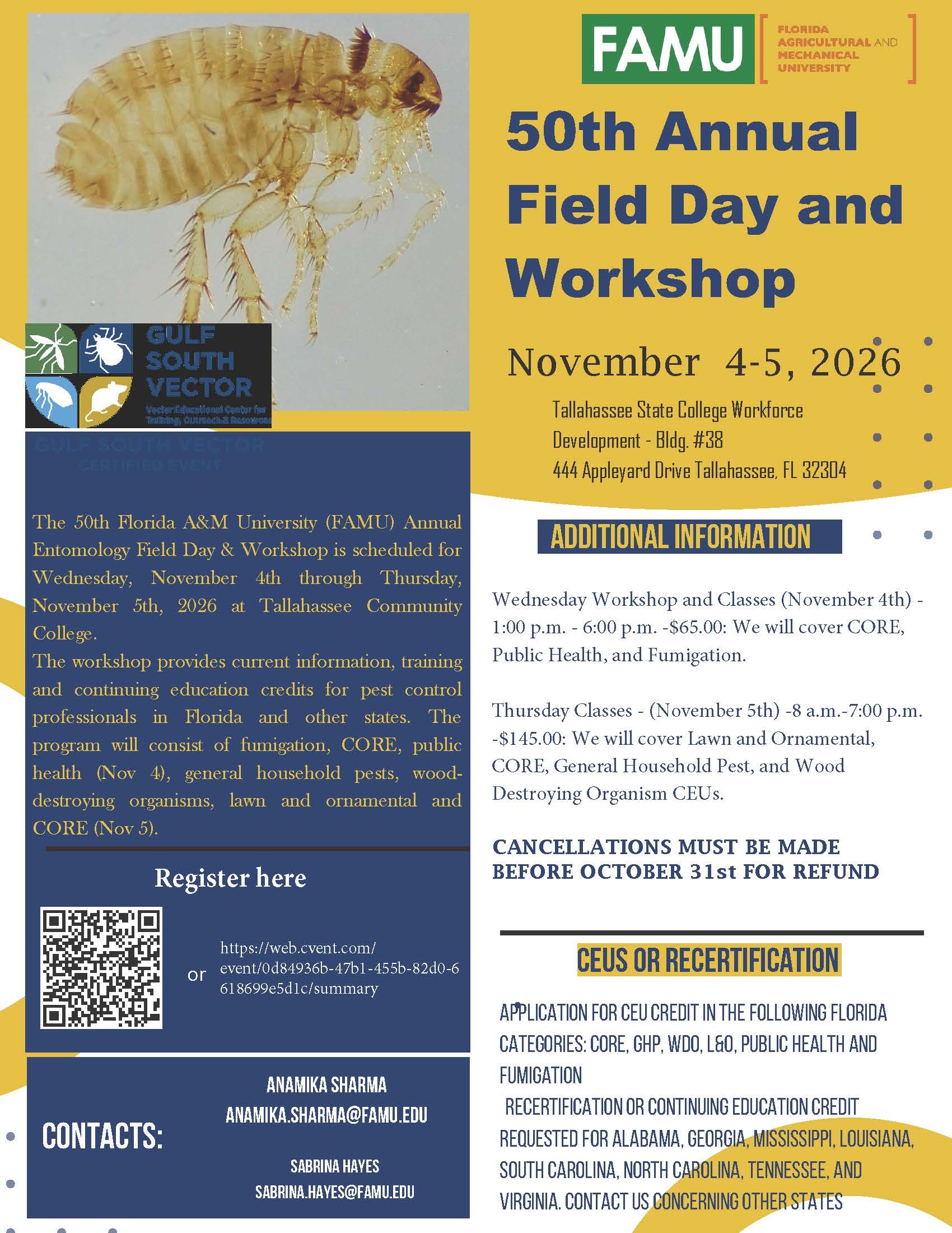 50th Annual Field Day and Workshop-Nov 4-5 2026